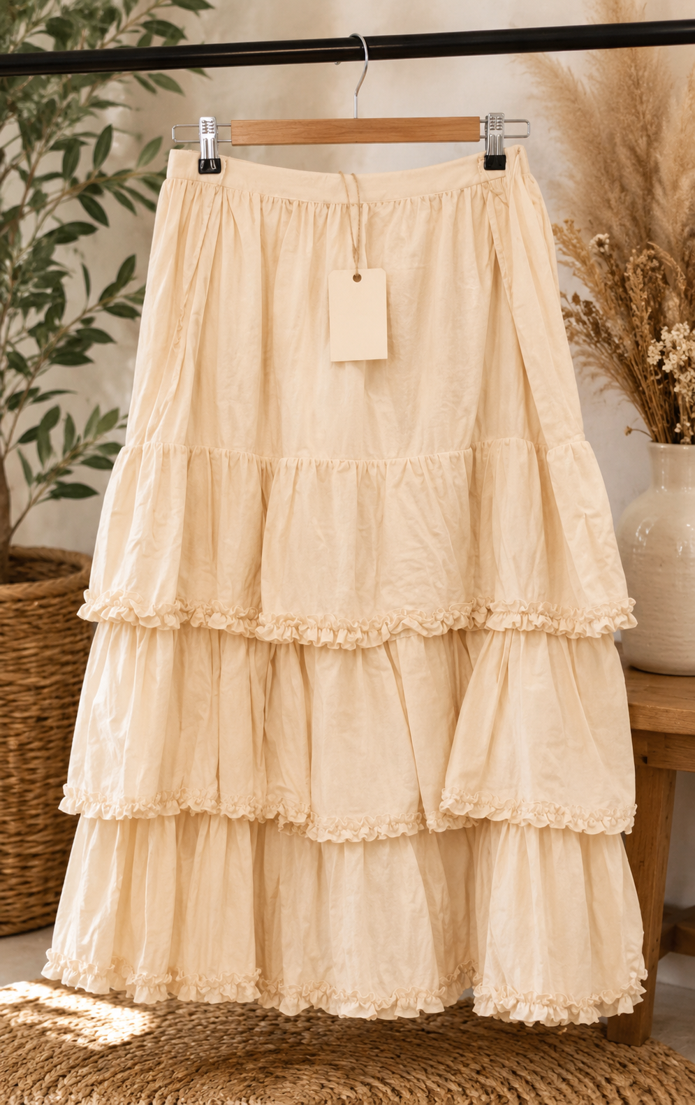 The Ivory wanderlust Tier Maxi