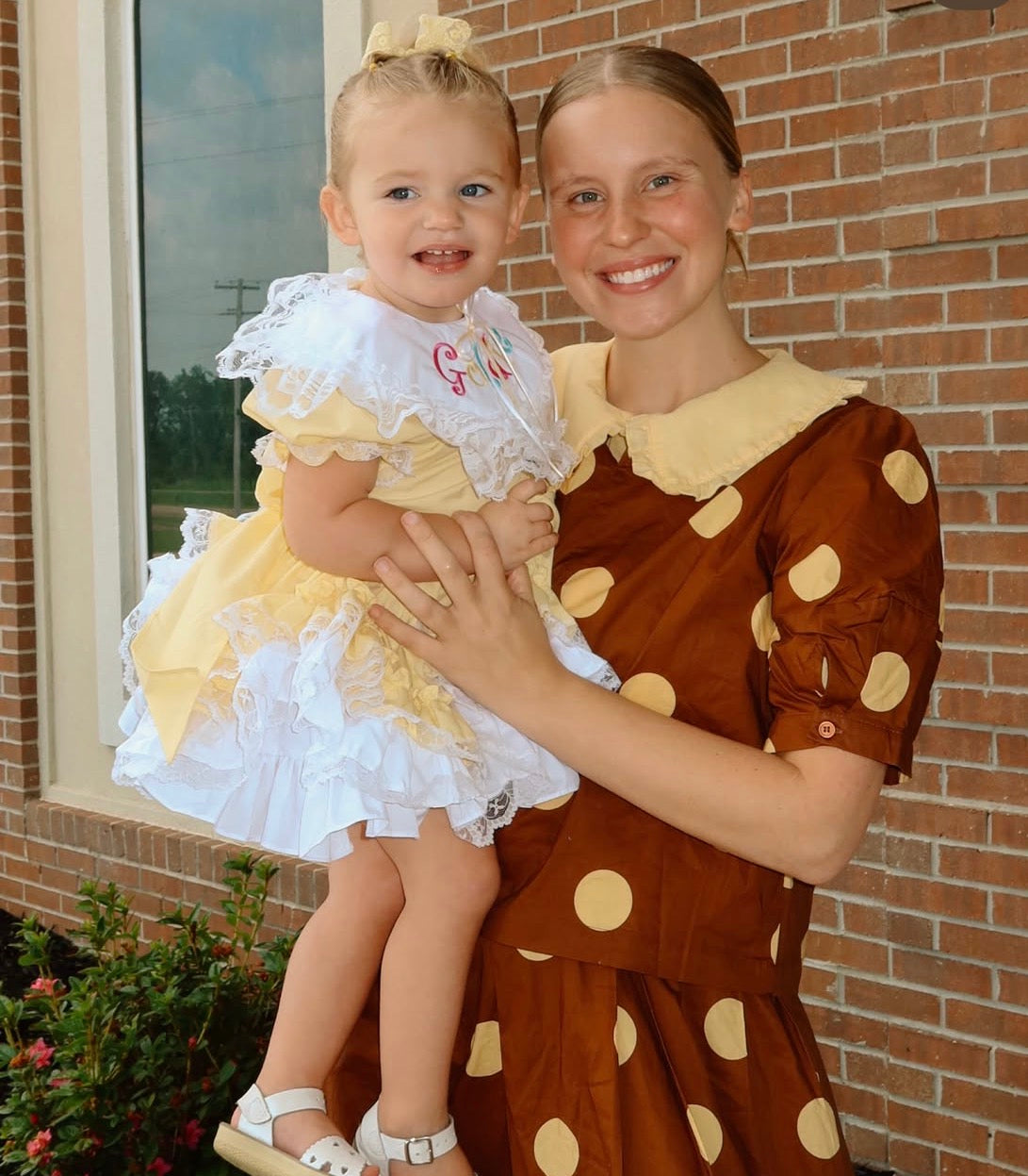 Autumn Latte polka dot set