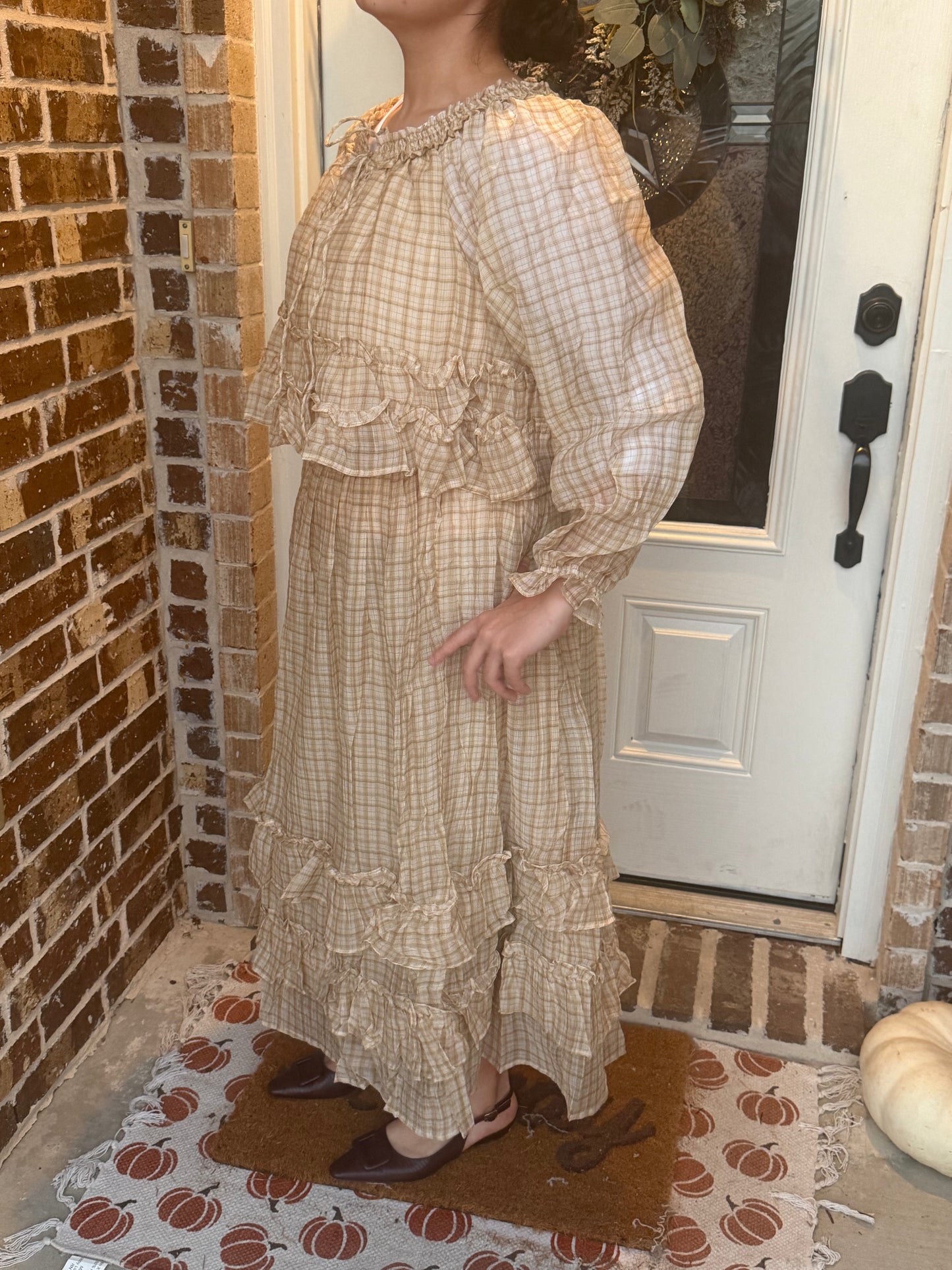 The Cozy Grace Plaid skirt set