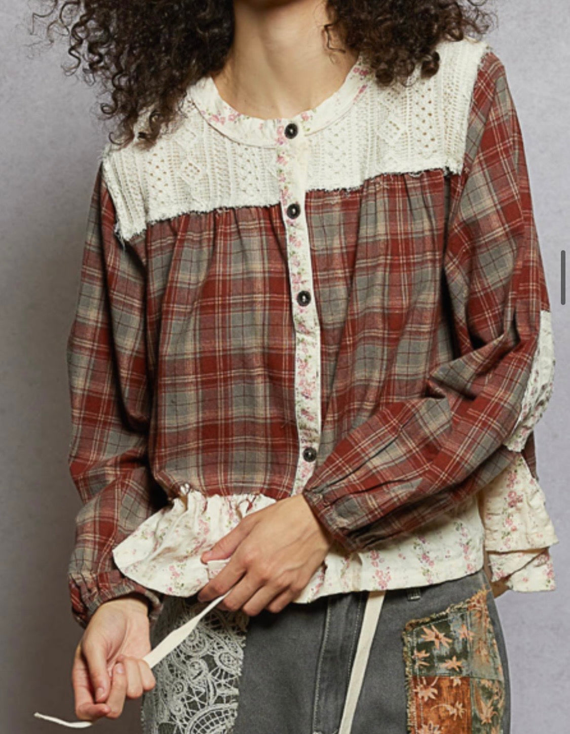 The Tina Plaid Autumn top