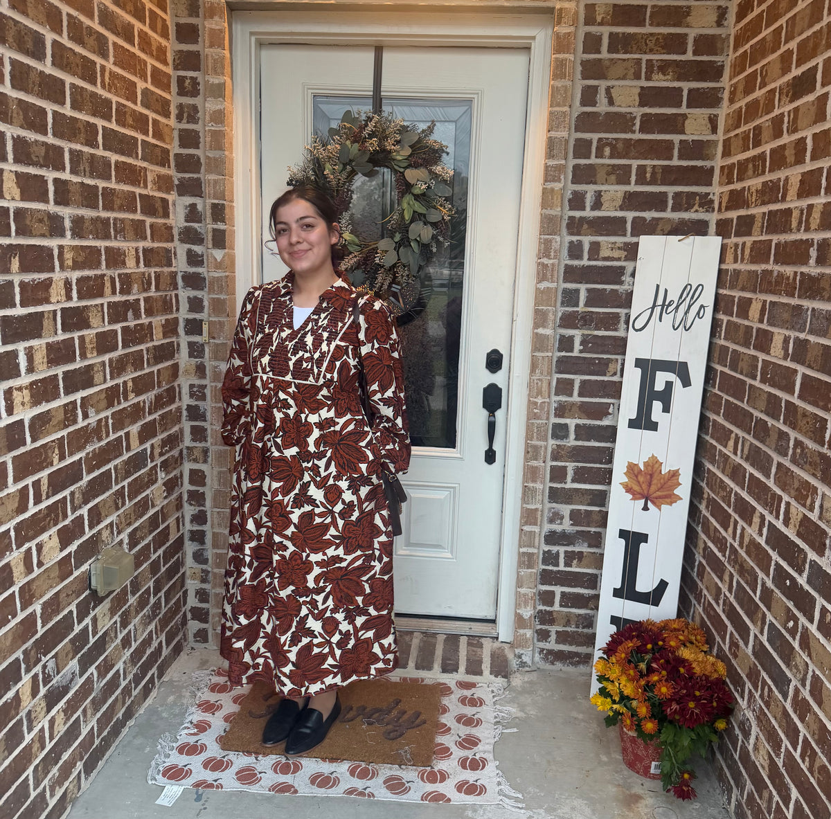 Falling for you midi dress