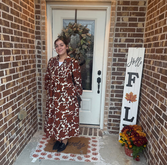 Falling for you midi dress