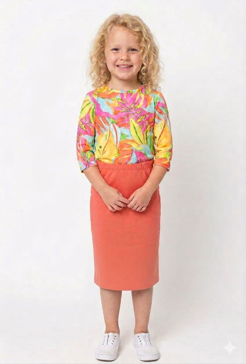 Little girls layering blouse top