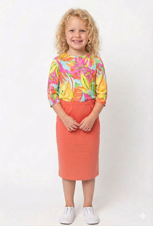 Little girls layering blouse top