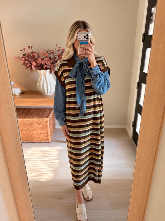 The Autumn Lane Stripe Dress