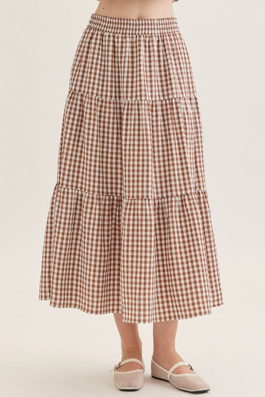 The dusty Trail gingham skirt