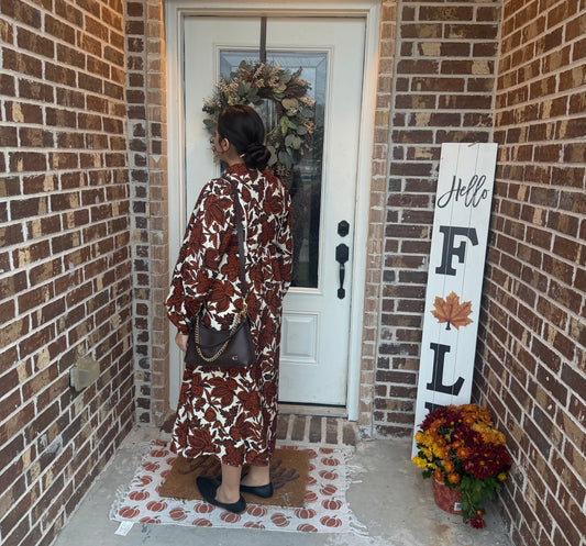Falling for you midi dress