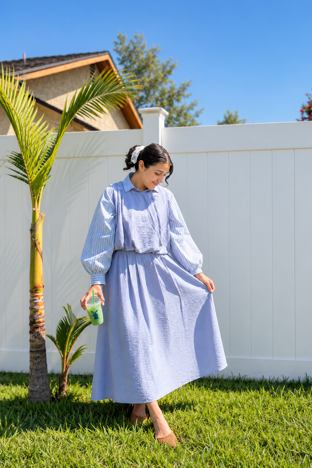 The Boho  tan Skirt Set